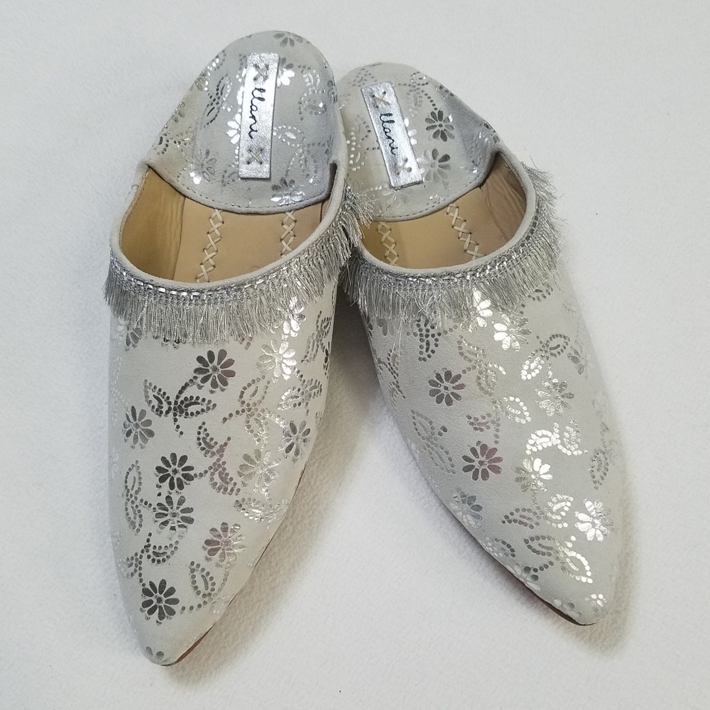 Llani Anthropologie Babouche Flats in Dove